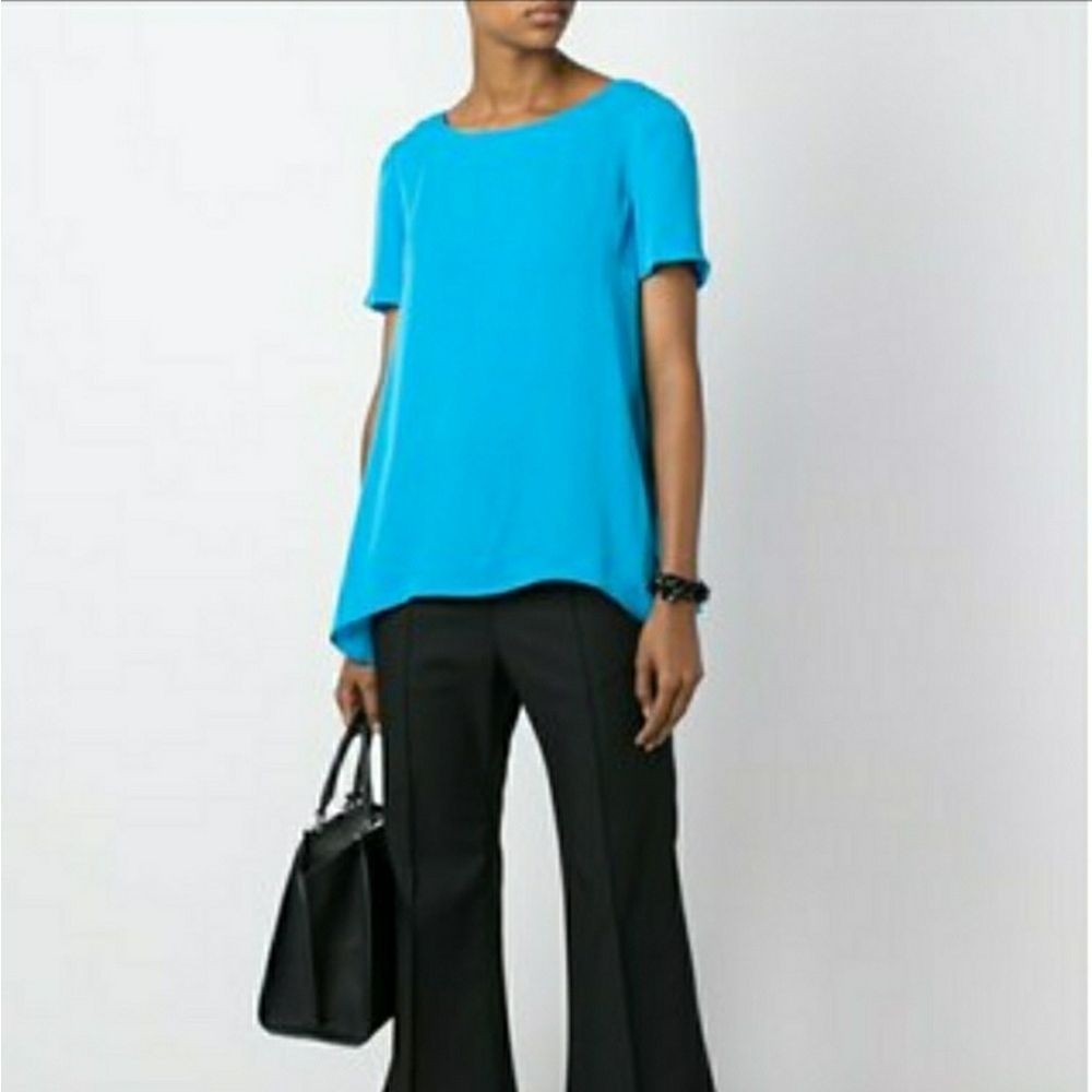 DV Furstenberg Maggi Short-Sleeve Silk Buttom-Back - Picture 2 of 8